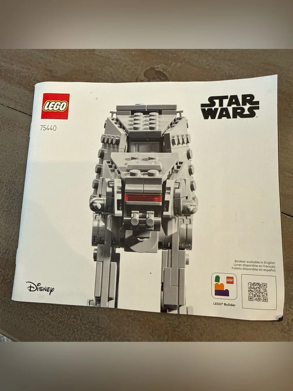 LEGO Star Wars AT-AT Walker Instruction Manual - White, Gray
